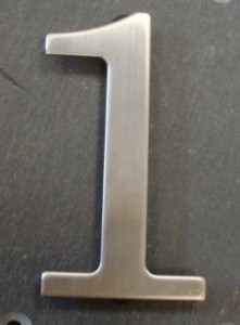 TRADITIONAL HOUSE NUMBER STAINLESS STEEL 1